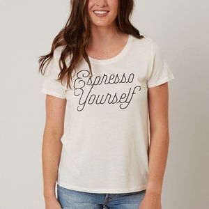 BUCKLE RECYCLED KARMA Ivory Espresso Yourself T-Shirt